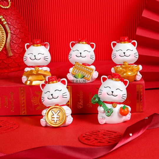 Tượng Mèo Tài Lộc Trắng ( Giá 1 con)