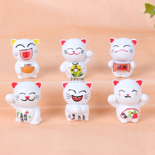 Bộ 6 Mèo Chiêu Tài Kiểu Nhật (6 Con)