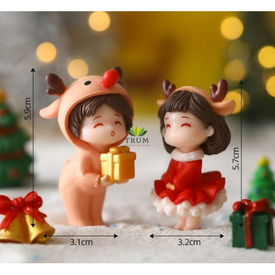 Đôi Tình Nhân Noel Tuần Lộc Tặng Quà